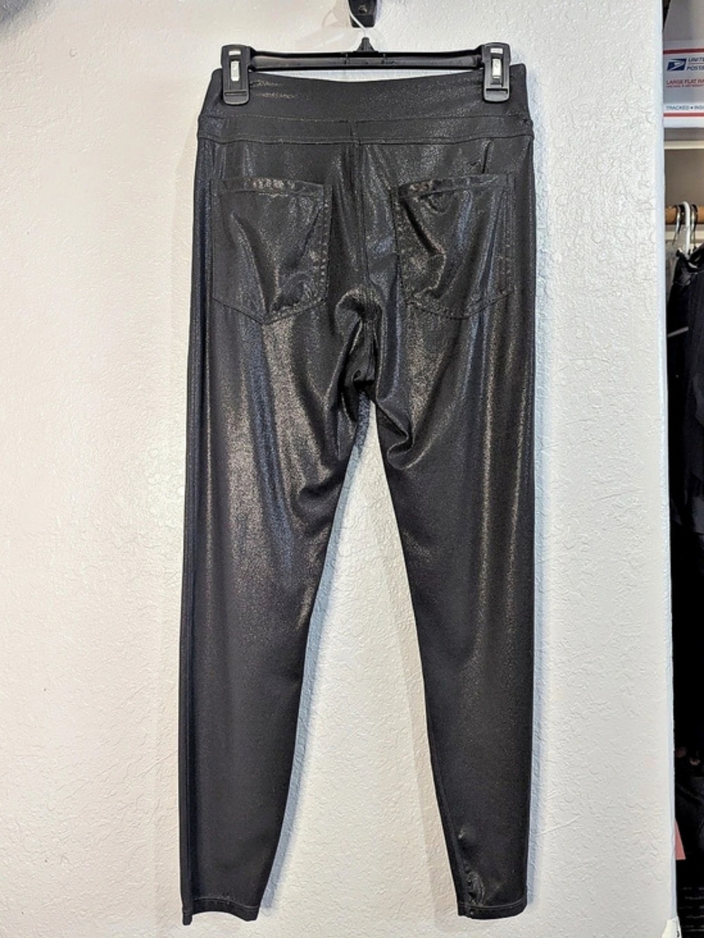 Halara SoftlyZero Faux Leather High Waisted Pocket Work Leggings Faux Leather